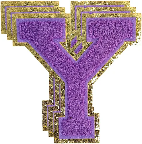 Miniatura 212 de 3 parches de números de chenilla negra, tamaño grande de 4-1/2" parches de números para planchar, parches universitarios para ropa, 8" Borde oro rosa