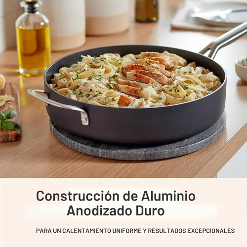 Miniatura 5 de Calphalon® - Sartén para saltear de 5 cuartos de galón, antiadherente y anodizada con tapa