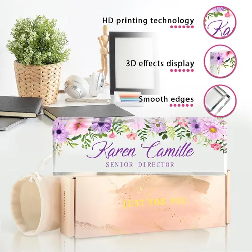 Miniatura 2 de Placa de nombre de oficina personalizada para escritorio, placa de nombre, regalos personalizados para compañeros de trabajo, jefe, profesor, Verde