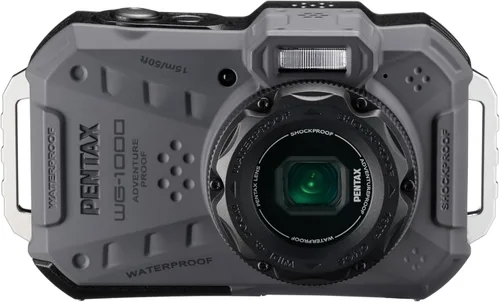 PENTAX WG-1000 Gris Cámara Digital Compacta Impermeable, Diseñada para Fotografía Casual al Aire Libre y Bajo el Agua, Resistente al Agua hasta una