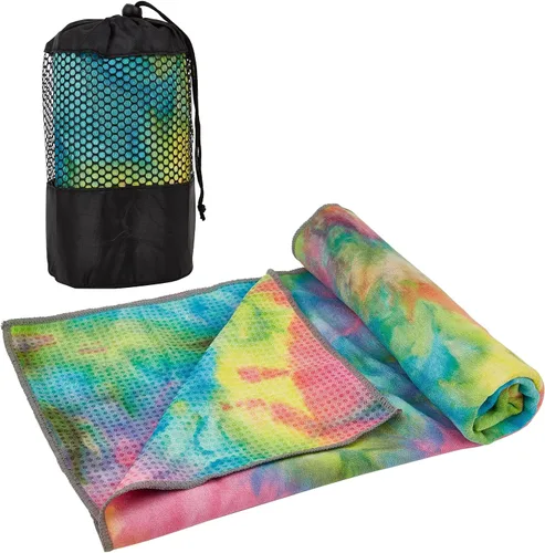 Miniatura 13 de Toallas de yoga, toalla antideslizante para esterilla de yoga caliente con puntos de agarre, manta de yoga de microfibra suave súper absorbente
