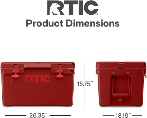 Miniatura 5 de RTIC Caja de hielo portátil con aislamiento duro para playa, bebidas, bebidas, campamento, picnic, pesca, barco, barbacoa