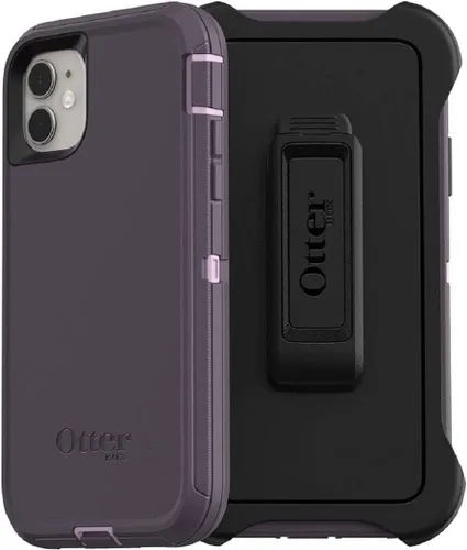 OtterBox Defender Series - Funda para iPhone 11, color morado (PURPLE NEBULA - WINSOME ORCHID/NIGHT PURPLE), resistente y duradera, con protección