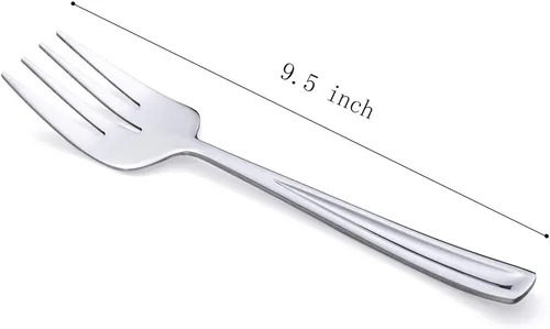 Miniatura 4 de GoGeiLi Juego de 3 tenedores grandes de acero inoxidable para servir de 9.5 pulgadas, para fiestas, banquetes, bufés, lavavajillas, juego de 3