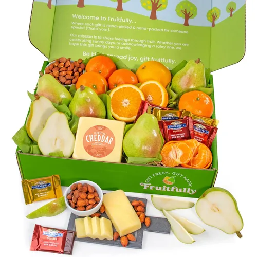 Miniatura 6 de A Gift Inside Caja de regalo gourmet y frutas favoritas de la cosecha de feliz cumpleaños