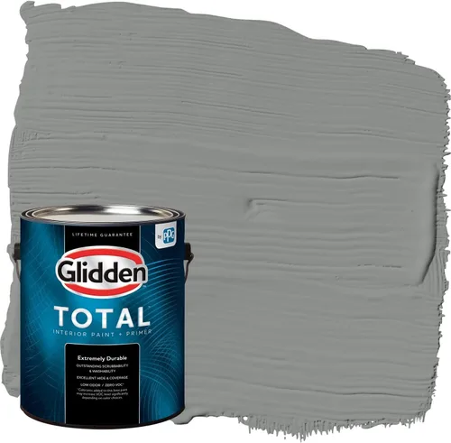 Miniatura 20 de Glidden Pintura Interior + Imprimación: Gris/Plata Antigua, Una Capa, Satinado, 1 Galón