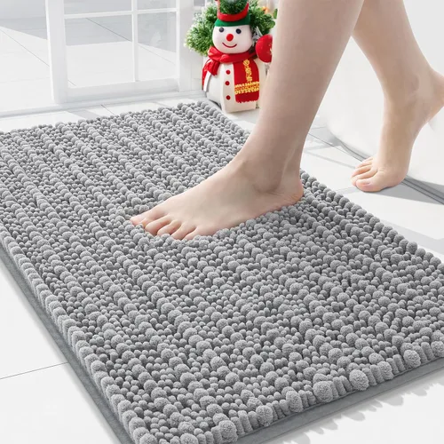 Miniatura 4 de Arotive Tapetes de baño de felpilla y tapetes para inodoro en forma de U, tamaño de alfombra de baño 30 x 20 pulgadas y alfombras de inodoro de 24 x
