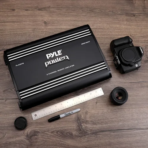 Miniatura 8 de Pyle Amplificador estéreo para automóvil de 2 canales, 4000 W, doble canal puenteable, sonido MOSFET de alta potencia, caja de amplificador