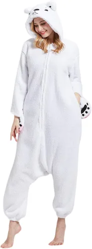 Miniatura 4 de DarkCom Pijama de una pieza de animal para mujer y hombre, disfraz de Halloween, ropa de dormir de Navidad