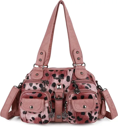 Angel Kiss Hobo - Bolsos cruzados para mujer, bolso de hombro con múltiples bolsillos, bolsos tipo hobo suaves, correa extraíble, bolsos de cuero