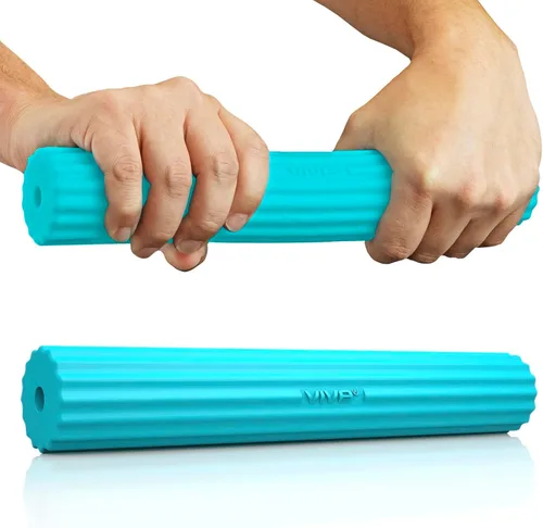 Miniatura 9 de Vive Barra de terapia flexible para alivio del codo de tenis (mediana), ayuda a la terapia física, mejora la tendinitis y la fuerza de agarre, azul