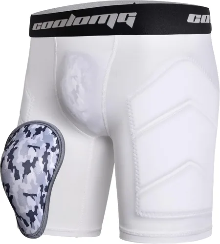 COOLOMG Pantalones cortos deslizantes de béisbol para niños y jóvenes, con copa atlética suave, acolchados, pantalones cortos de compresión para
