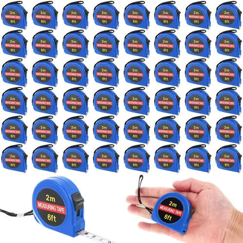Miniatura 13 de Copkim 50 Piezas de 6 Pies de Cinta Métrica Mini Retráctil a Granel Cinta de Medición Pequeña Tamaño de Bolsillo Herramienta de Medición