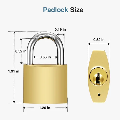 Miniatura 5 de Puroma 2 unidades de candados con llave impermeables pequeños, cerradura de 33 mm para casillero con llaves para mochila, equipaje, casillero