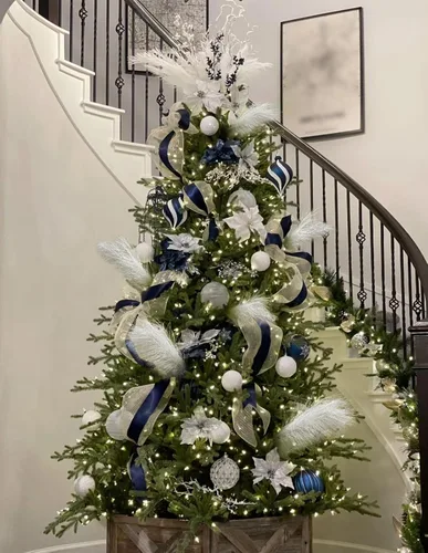 Miniatura 7 de ZIFTY Decoración de Hierba de Pampas Plateada 6 Piezas 17" Pompas Falsas Esponjosas Hierba Pomposa Artificial Flor Falsa Junco Hierba de Caña