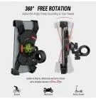 Miniatura 3 de Grefay Soporte para teléfono de bicicleta, soporte de teléfono para motocicleta con abrazadera de manillar para bicicleta, adecuado con iPhone 16 15