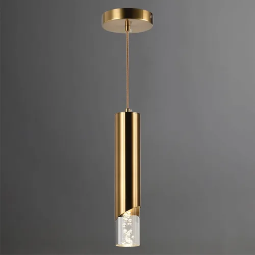 Miniatura 10 de Lámpara colgante de latón, lámpara colgante de cristal en forma de cubo para isla de cocina, moderna pequeña lámpara colgante de techo regulable
