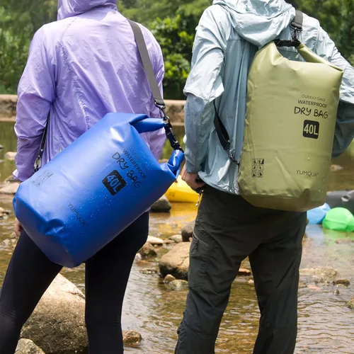 Miniatura 9 de YUMQUA Bolsas secas impermeables 5L/10L/20L/30L/40L para mujeres y hombres, bolsa seca flotante enrollable bolsa de almacenamiento impermeable