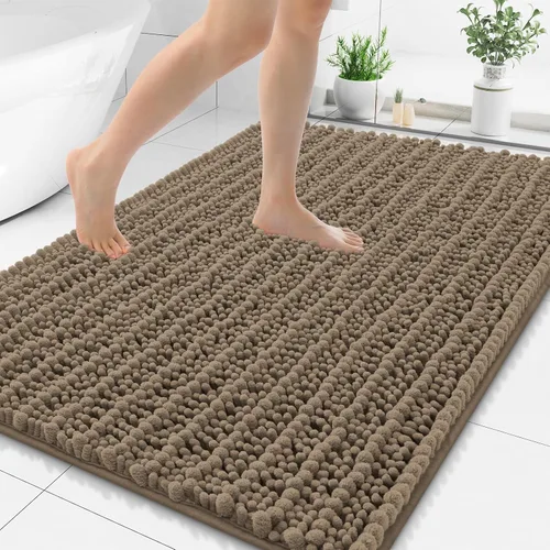 Miniatura 352 de Smiry Alfombras de Baño 24x16 pulgadas, Alfombras de Baño de Chenilla Extra Suaves y Absorbentes, Respaldo de Goma Antideslizante, Lavable a Máquina