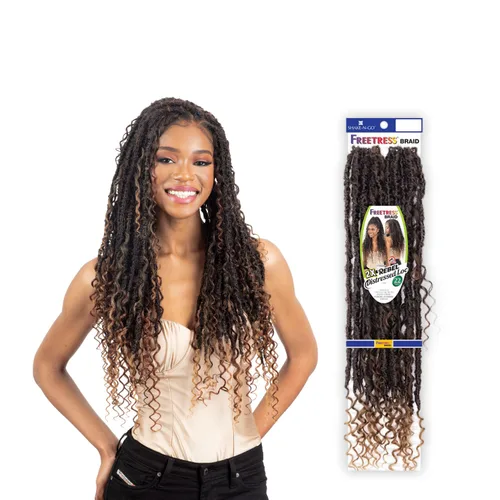Miniatura 5 de FreeTress - Trenzas de ganchillo 2X Rebel Distressed Loc de 22 pulgadas (27)