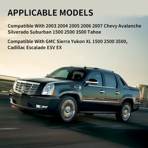Miniatura 6 de Espejo lateral del conductor de repuesto para Chevrolet Chevy Silverado Suburban Tahoe Avalanche GMC Sierra Yukon Cadillac Escalade espejos