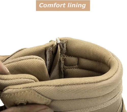 Miniatura 3 de Kervaky Botas tácticas militares para hombre, botas de trabajo, botas de combate, botas de desierto, botas de senderismo, botas de cuero, botas