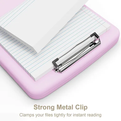 Miniatura 4 de Piasoenc Portapapeles con almacenamiento, caja de organización de 8.5 x 11 pulgadas con soporte para bolígrafo y carpeta de papel legal A4, folio