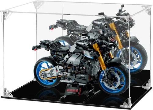 Miniatura 8 de Vitrina de acrílico transparente para figuras de acción con parte trasera espejada, caja de almacenamiento a prueba de polvo, estuche de vidrio