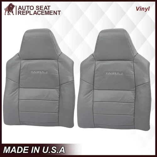 Miniatura 4 de 2003 2004 2005 2006 2007 Ford F250 F350 Lariat Funda de Asiento de Cuero Sintético Reemplazo, Fundas de Asiento de Vinilo para Ford F250 F350 Negro