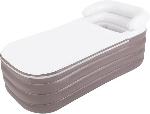 Miniatura 7 de Bañera inflable para adultos, bañera de hielo portátil para atletas, bañera plegable independiente para exteriores e interiores, con bomba de aire