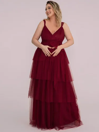 Miniatura 4 de Ever-Pretty Plus Women Plus Size V Neck A Line Maternity Party Dresses for Baby Shower 20794