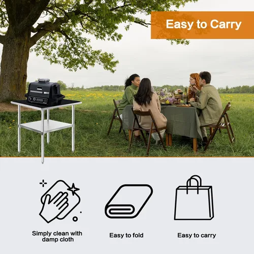 Miniatura 6 de SUITMAT Tapete resistente al calor para encimera, tapete ignífugo e impermeable para parrilla de mesa al aire libre, protector de cubierta al aire