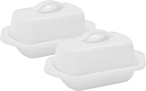 Miniatura 4 de Chantal Mini plato de mantequilla cubierto de cerámica, 5 pulgadas, gris desteñido