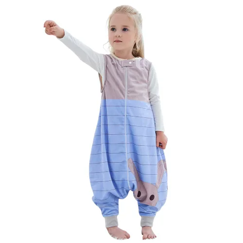 Miniatura 15 de MICHLEY - Saco de dormir para niños pequeños con pies, recién nacidos, bebés sin mangas, saco de dormir con cremallera de 2 vías, manta portátil Oso