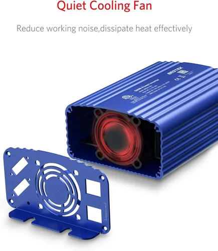 Miniatura 4 de Inversor de corriente DC 12 V a 110 V AC convertidor (azul)