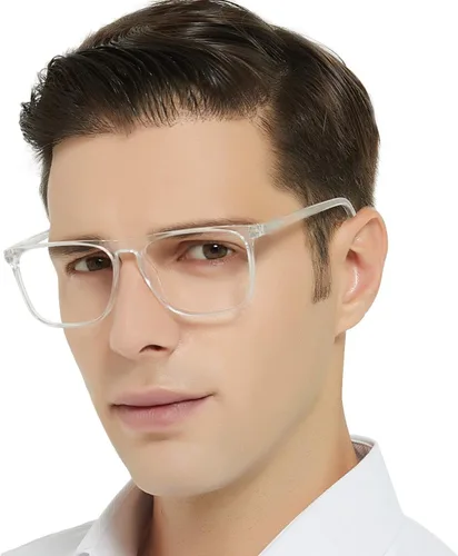 Miniatura 10 de MARE AZZURO Lentes de Lectura Grandes con Bloqueo de Luz Azul para Hombres Lentes para Computadora 0 1.0 1.25 1.5 1.75 2.0 2.25 2.5 2.75 3.0 3.5 4.0
