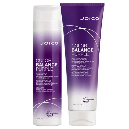 Joico Champú y acondicionador color morado | Para cabello rubio o gris frío | Elimina los tonos amarillos cobrizos | Aumenta la vitalidad del color