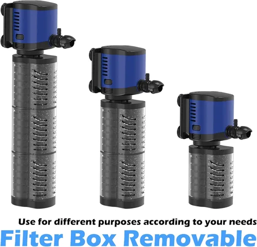 Miniatura 7 de TARARIUM Filtro de acuario potente de 260 GPH para tanque de peces de 35 a 75 galones, fuente de estanque pequeña, bomba de agua sumergible