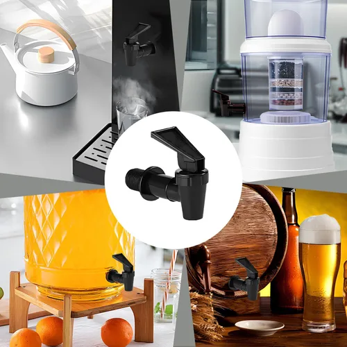 Miniatura 5 de HUI NING - Espiga de agua, grifo de plástico sin BPA, grifo de repuesto universal para cubo de 5 galones, barriles de vino, sistemas de filtración