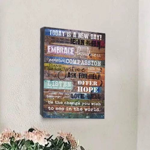 Miniatura 5 de Marla Rae cartel artístico de pared Today is a New Day (versión inglés), 16 x 12 pulgadas
