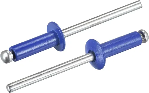 Miniatura 9 de uxcell Remaches ciegos de aluminio, 0.126 in x 0.197 in (1/8 pulgadas x 13/64 pulgadas), remache de extremo abierto, cabeza redonda plana para unir