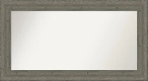 Miniatura 110 de Amanti Art Espejo de baño gris para sobre el fregadero, 27 x 27 pulgadas, espejo de tocador cuadrado gris, marco de madera rústica de campo medio