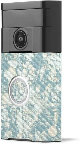 Miniatura 19 de MightySkins - Piel de fibra de carbono para timbre de video con anillo – Madera abstracta Acabado de fibra de carbono texturizado protector