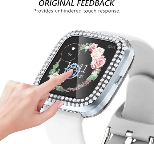 Miniatura 3 de CHANCHY Paquete de 10 fundas protectoras de pantalla compatibles con Fitbit Versa 2, funda protectora completa de TPU suave cubierta parachoques