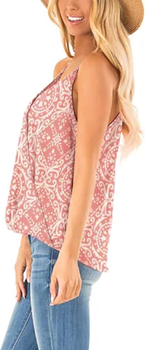 Miniatura 3 de Aokosor blusas sin mangas de verano con cuello en V para mujer
