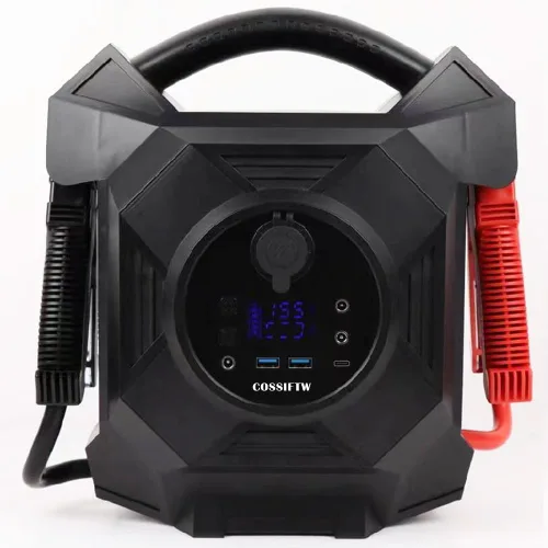 Arrancador de batería de 80000 mAh – Arrancador de salto de 12/24 V con 4 clips de alambre de calibre, 10000 A reforzador de autobús de camión de