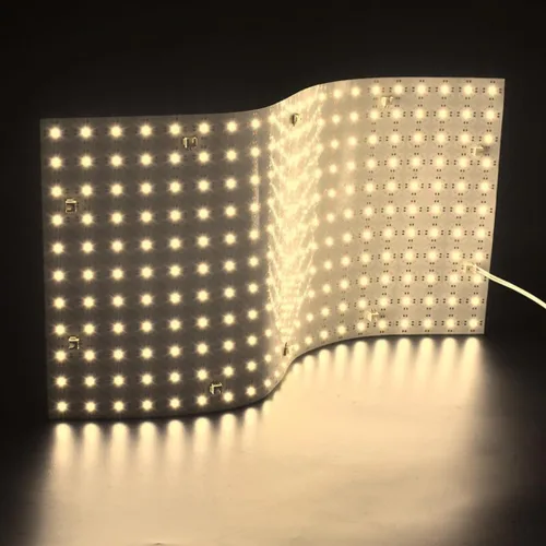 Paquete de 4 hojas de retroiluminación LED suave de 28 W 3000 K color blanco cálido retroiluminada flexible cortable 19 x 9.5 pulgadas para encimera