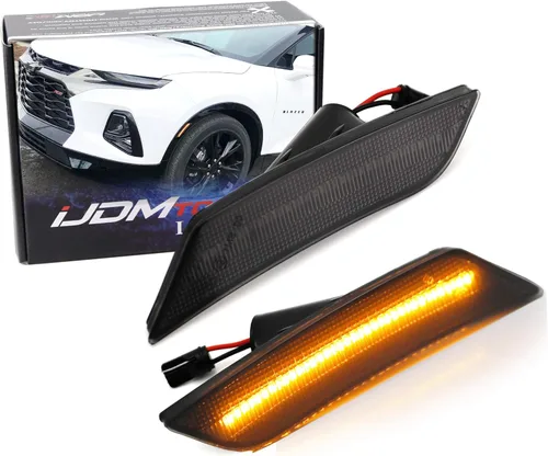 Miniatura 12 de iJDMTOY Kit de Luces Marcadoras Laterales LED Ámbar de Lente Transparente para Parachoques Compatible con Cadillac ATS 2013-2014, Cadillac XT5 2017