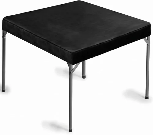 Frienda Mantel plegable de fieltro para mesa de juegos, para jugar cartas de póquer, rompecabezas mahjong, juegos de mesa, mesa no incluida (negro,
