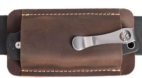 Miniatura 11 de Topstache Funda para Cuchillo, Funda de Cuchillo Hecha a Mano, Funda de Cuero de Transporte Horizontal para Cinturón, Organizador de Bolsillo EDC